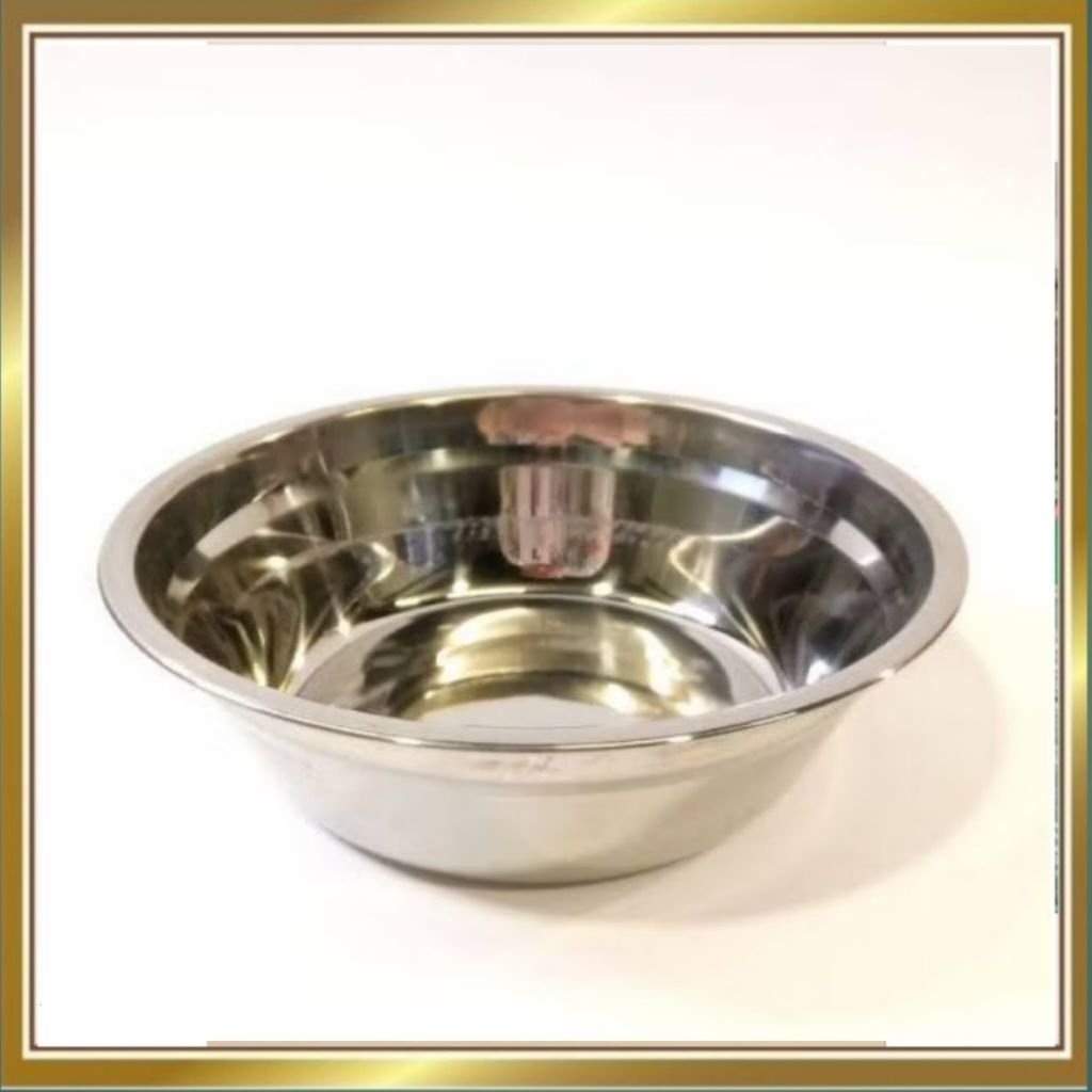 Mangkok Stainless Steel Tebal Anti Karat Wadah Serbaguna Mangkuk Basi Hajatan Kuat dan Tahan Lama
