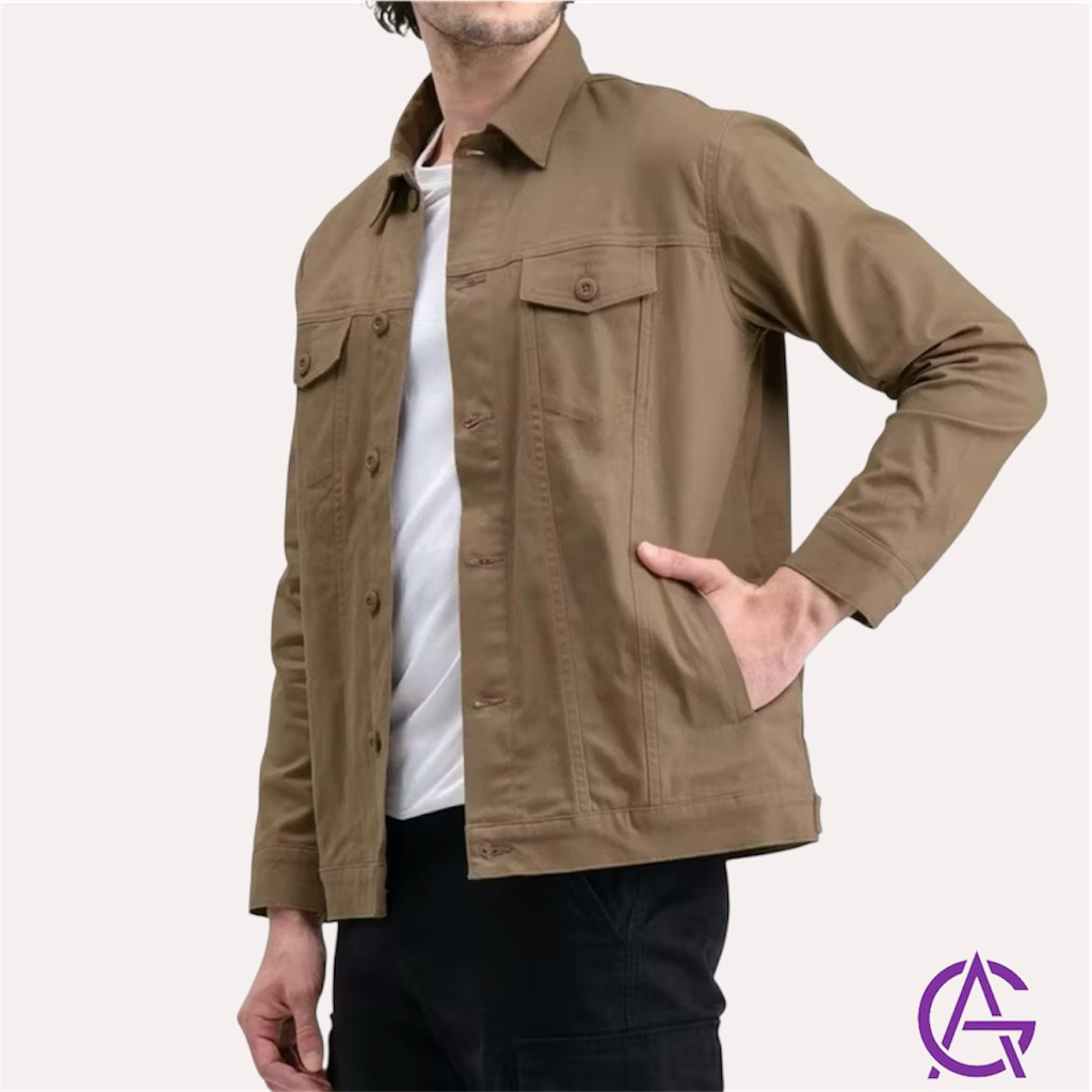 Jaket Trucker Canvas Twill Jaket Trucker Canvas Cotton tebal Jaket Trucker Pria
