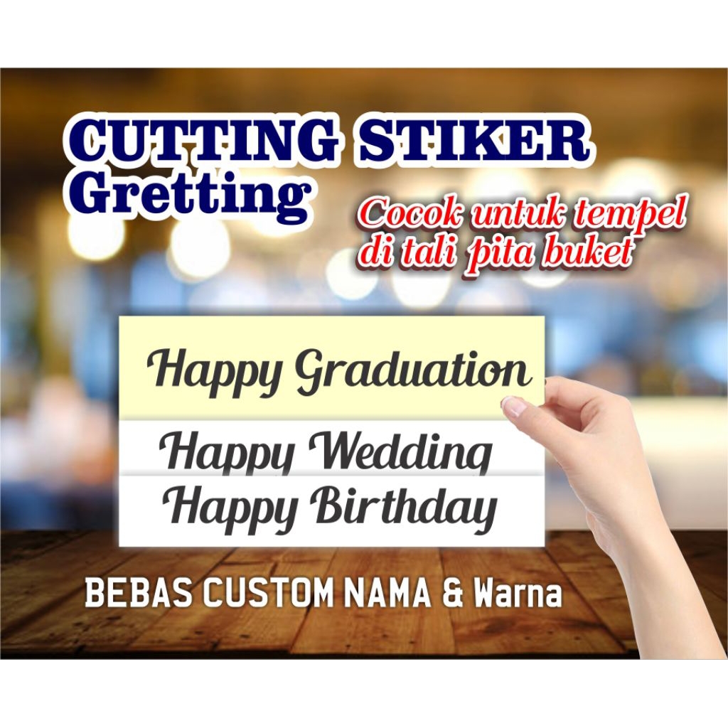

STIKER CUTTING ANTI AIR, PASANG DI LAPTOP/MOTOR/HP/TALI PITA BUKET