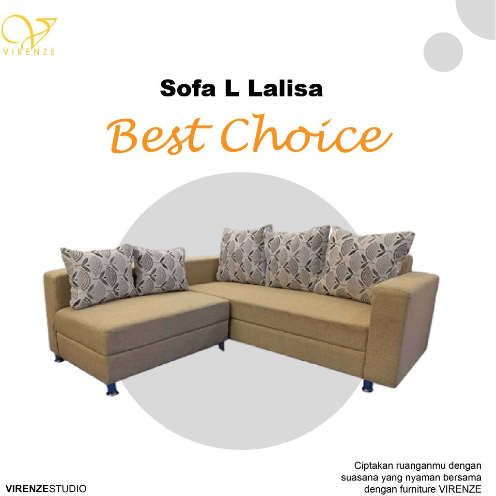 Sofa L Sofa Minimalis Lalisa Virenze - Sofa Minimalis Nyaman untuk Ruang Tamu Semarang, Solo, Yogya