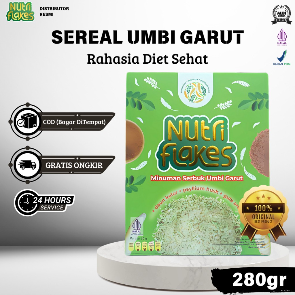 

NUTRIFLAKES Original - Sereal Program Diet Lebih Maksimal dan Membantu Membersihkan Pencernaan