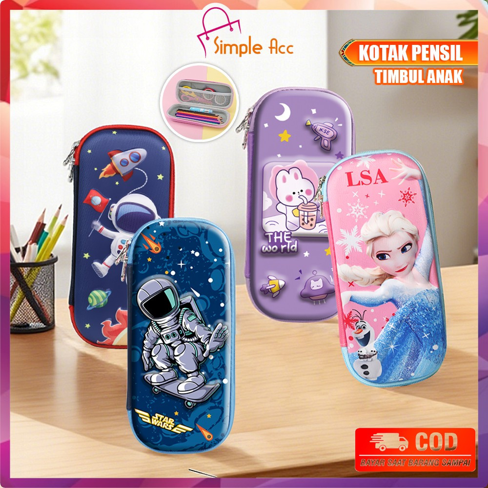 

DO-A39 Kotak Pensil 3D Karakter Timbul Tempat Pensil Anak Sekolah TK / Tempat Penyimpanan Alat Tulis Anti Air Import