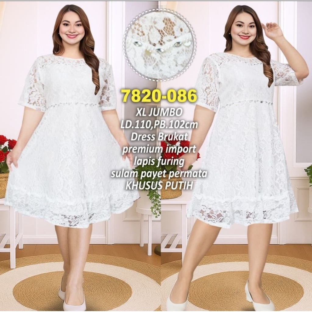 COD LD110 DRESS PESTA BAJU NATAL 7820