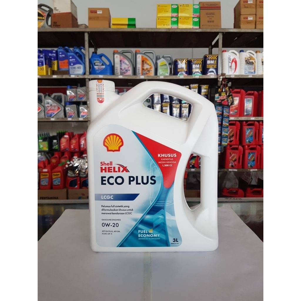 Oli mesin Shell Eco Plus 0w-20 3 liter LCGC