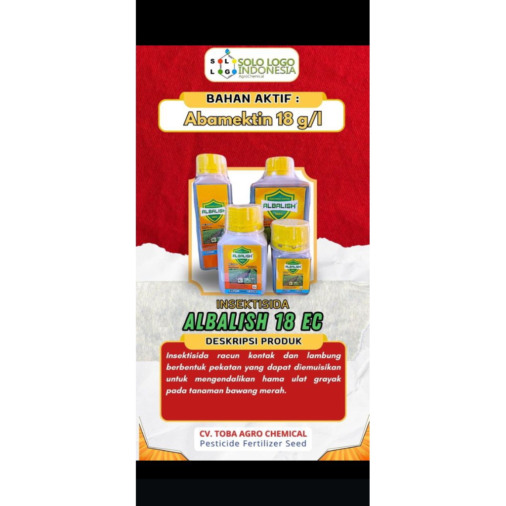 Albalish 18Ec bahan aktif abamektin 100ml