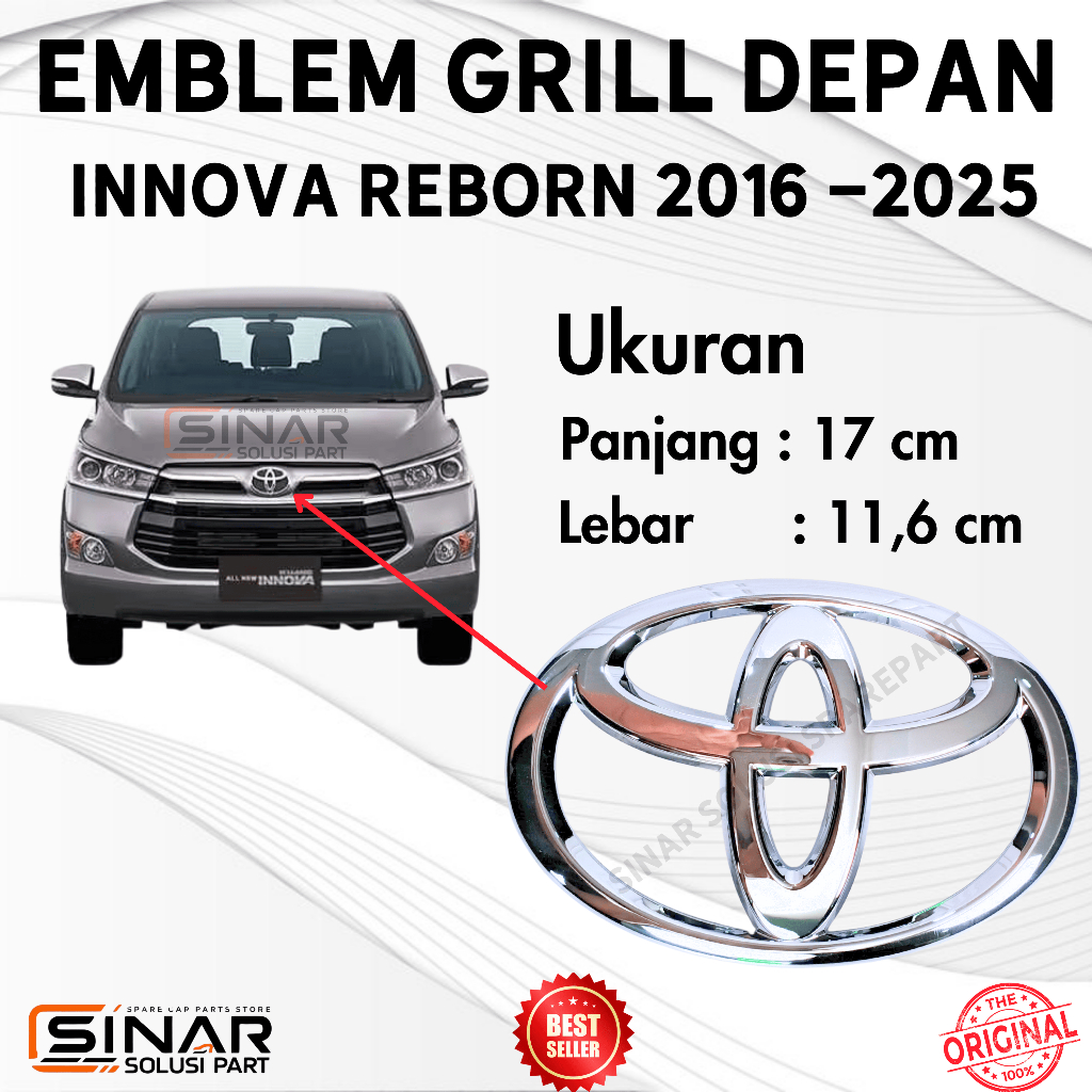 Emblem Grill Depan Innova Reborn 2016-2025 Original