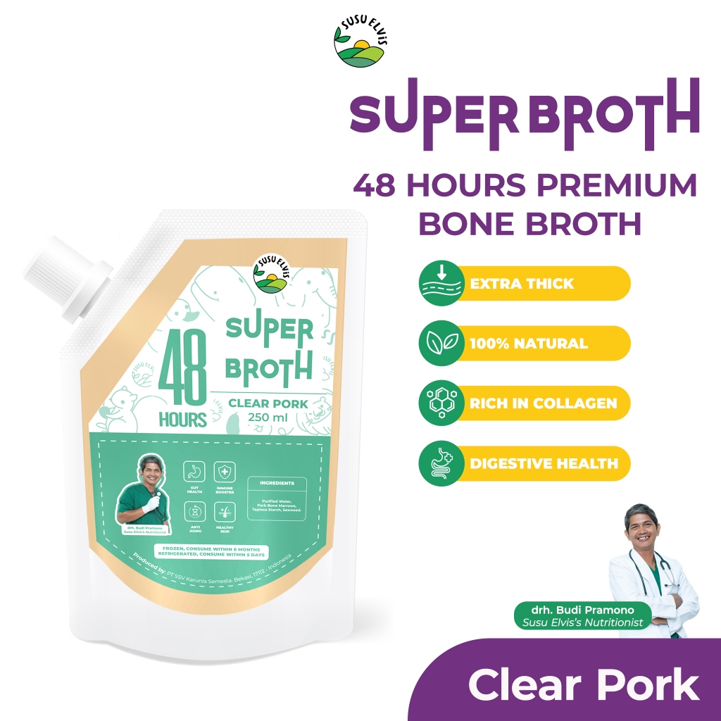 

Susu Elvis - Kaldu Tulang Murni Anjing Kucing 100% Natural - Premium Dog Cat Bone Broth - Super Broth - Clear Pork