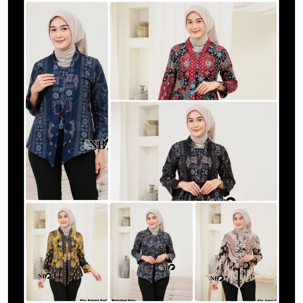 Atasan Kebaya Batik Wanita Modern Baju Kerja & Kuliah { Baju Resmi }