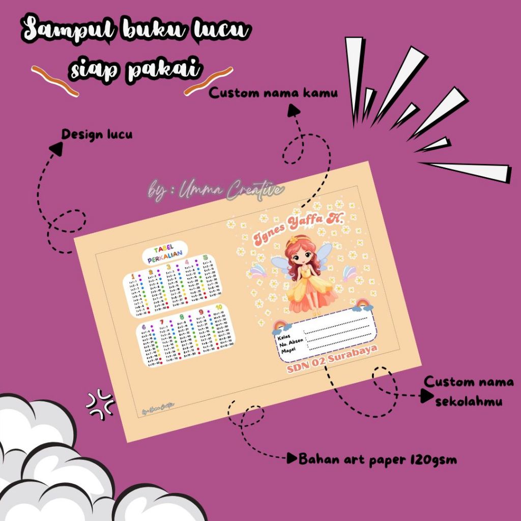 

Sampul Buku Anak Perempuan Custom - Series A