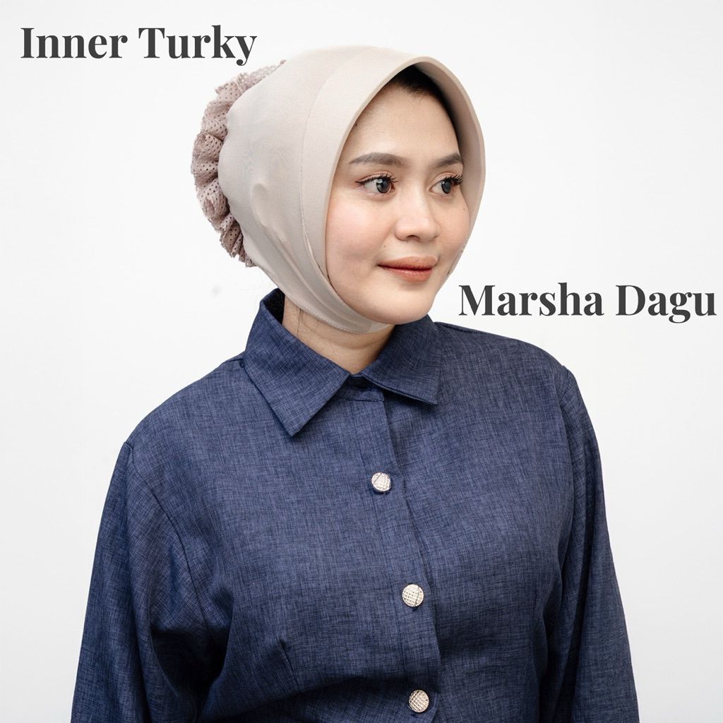 Inner Turky Marsha Dagu Cepol | Dalaman Turky Jilbab Kerudung Sanggul