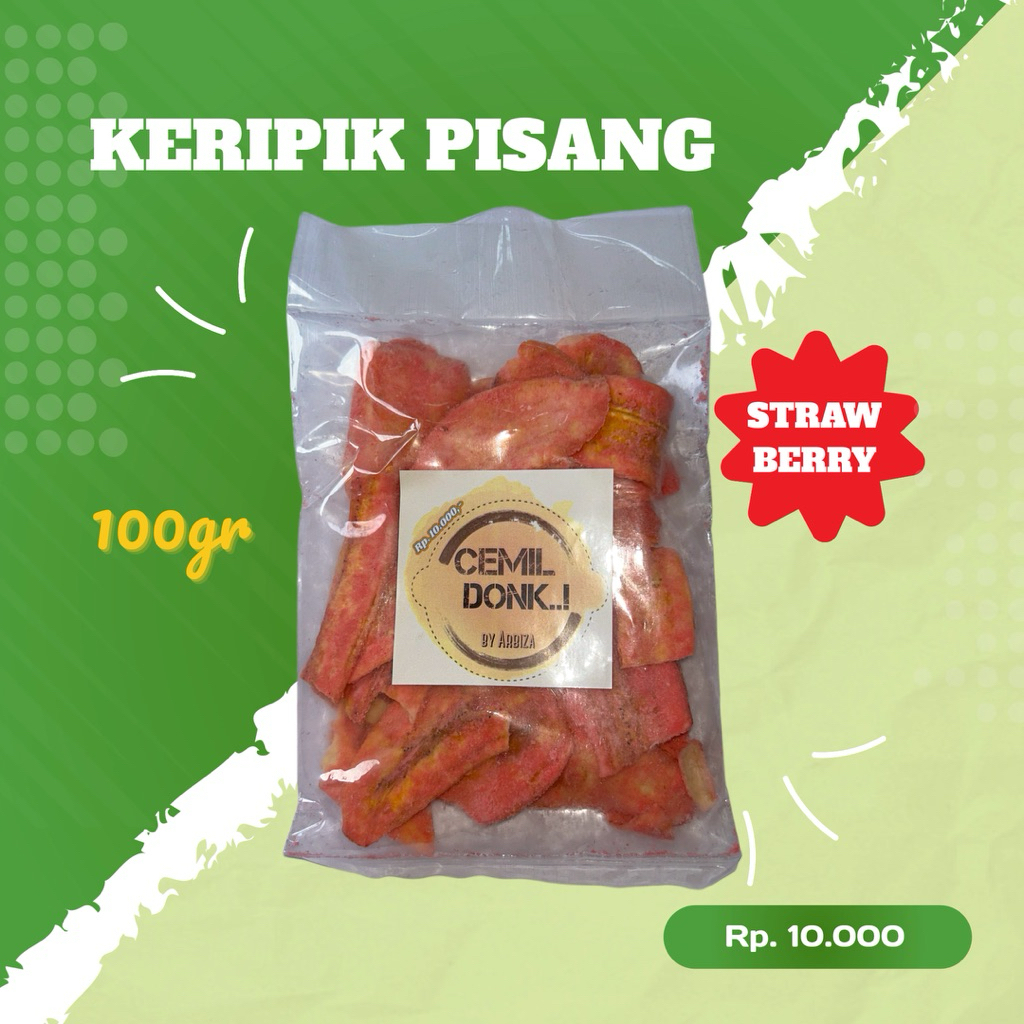 

Keripik Pisang Kepok Aneka Rasa STRAWBERY