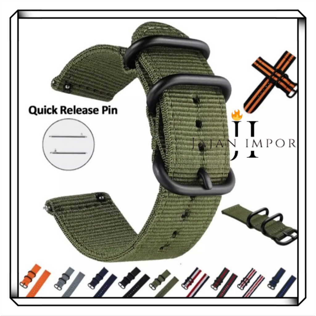 Tali Strap kanvas military army Casio DBC-62 / DBC-80 22mm