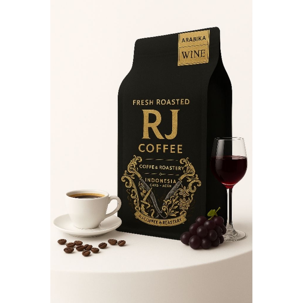 

Kopi Arabika Aceh Gayo proses permentasi/ WINE proses pure premium Arabika (Bubuk sedang/Biji Rosteang) - RJ Coffee