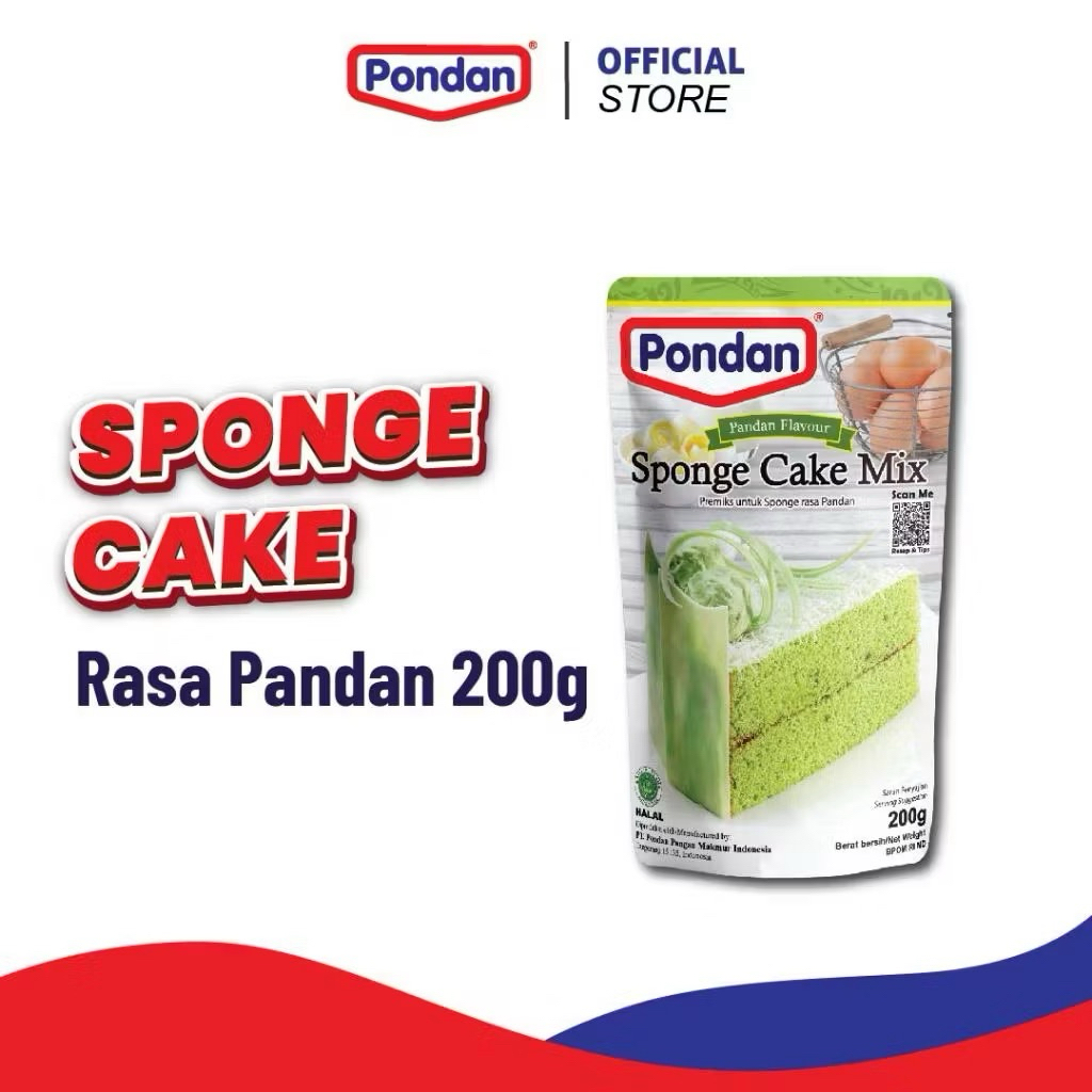 

Pondan Sponge Cake Mix Pandan 200gram