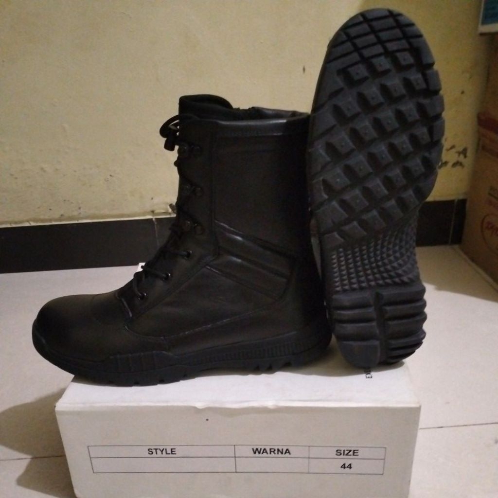 sepatu PDL weba full kulit resleting original