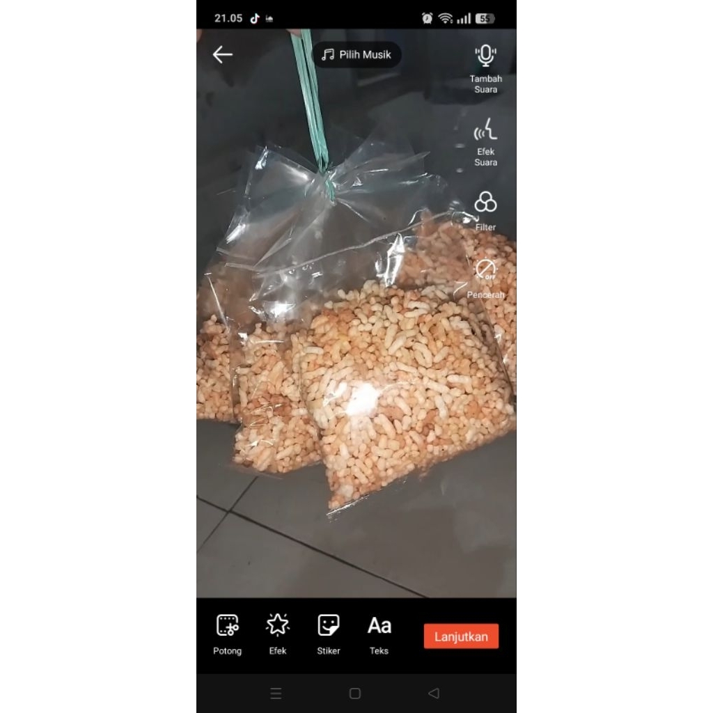 

cangkarok bumbu balado 1 renteng isi 10