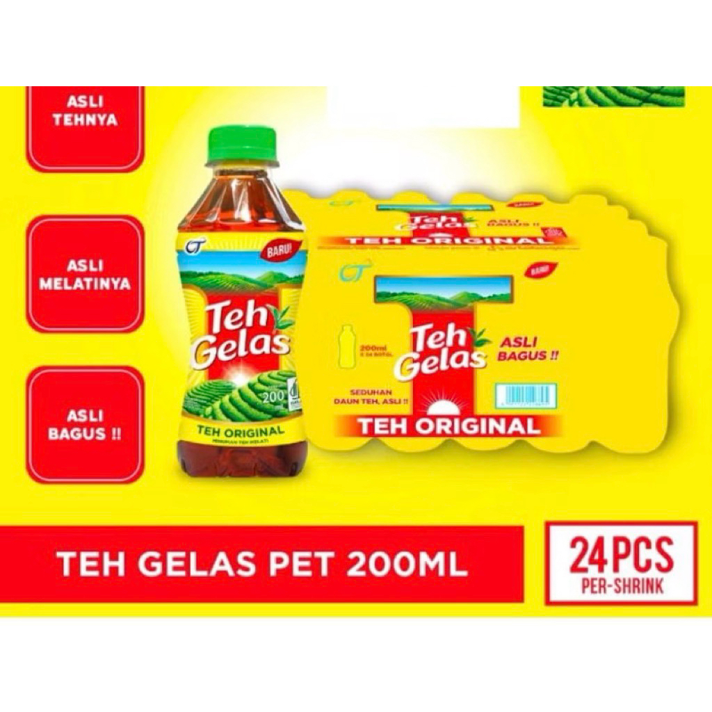 

Teh Gelas 200ml x 24 botol