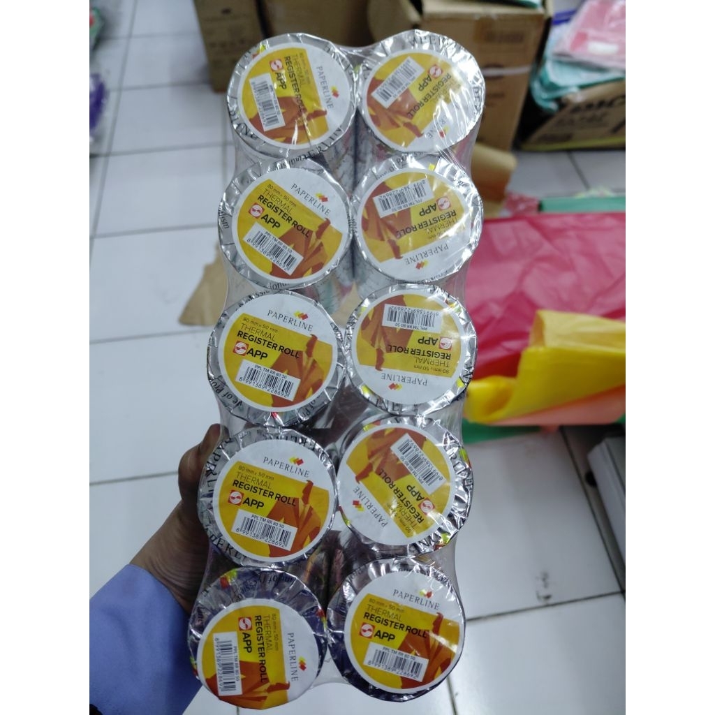 

Kertas Print Thermal Warna Putih Ukuran 57x50 isi 10 Roll