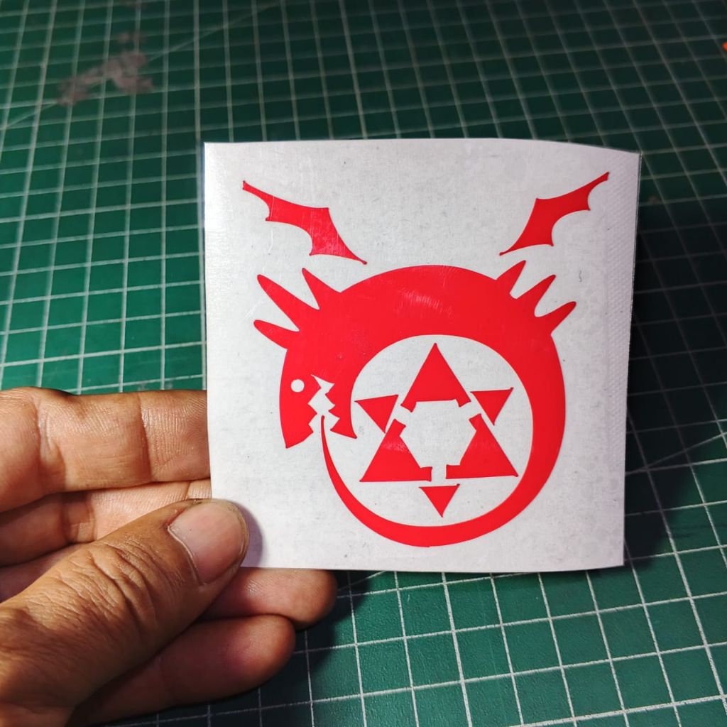 

Stiker Anime Fullmetal Alchemist Stiker Cutting Laptop Mobil Motor Helm
