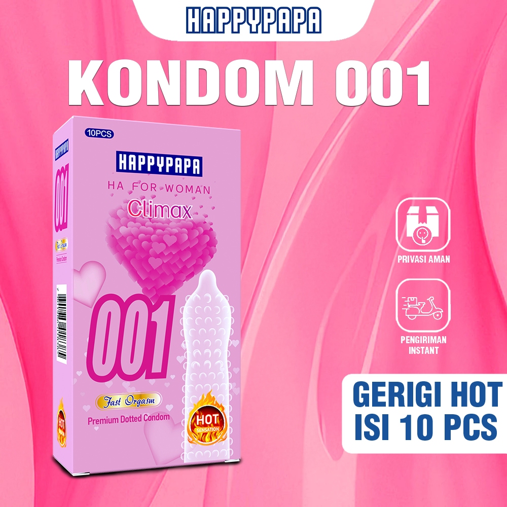 Happypapa Kondom  Gerigi Berduri 001 Sensasi Hangat 10pcs