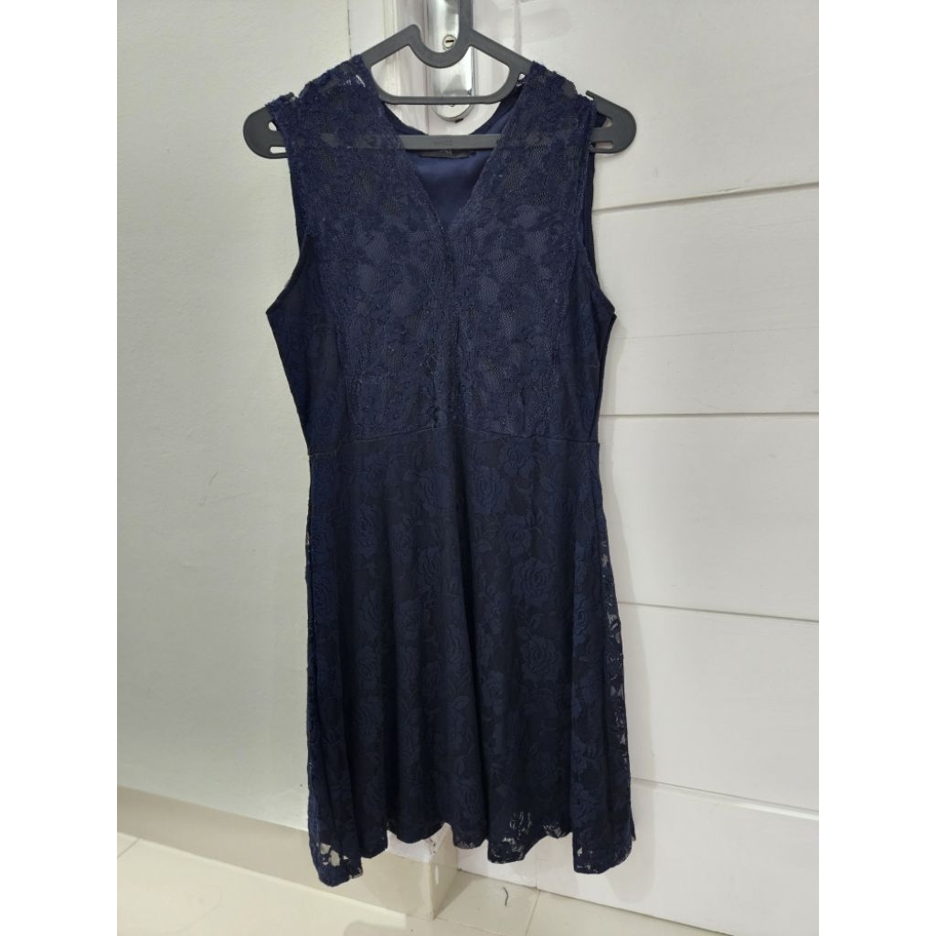 Dress Brokat Warna Hitam (preloved)