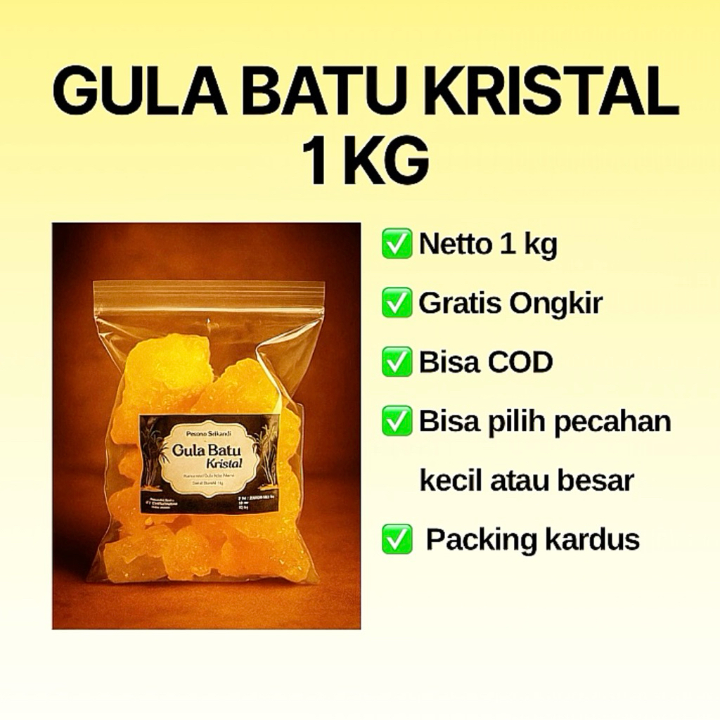 

Gula Batu Kristal 1 kg Premium