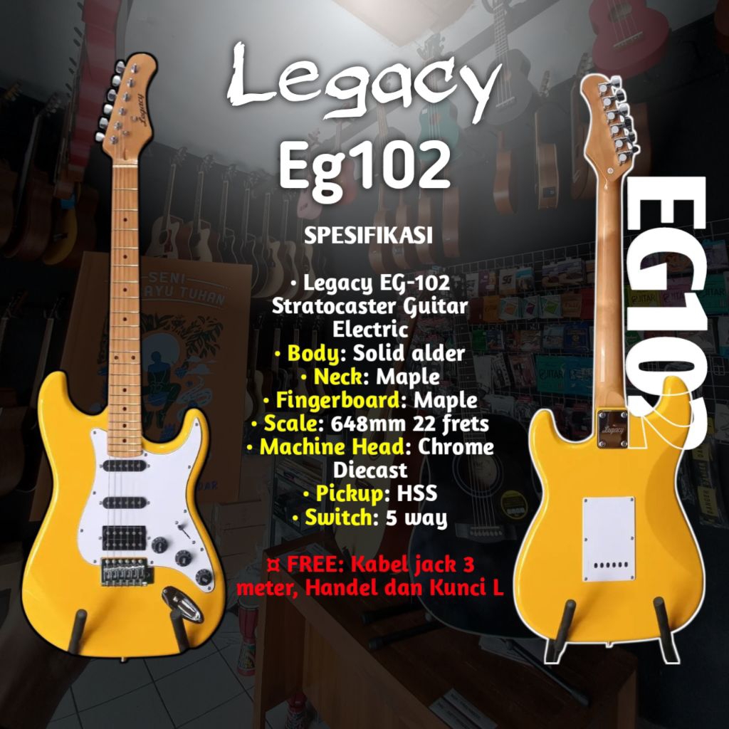 GITAR ELEKTRIK LEGACY EG 102 GITAR ELEKTRIK ORIGINAL LEGACY HSS EG102 STRATOCASTER
