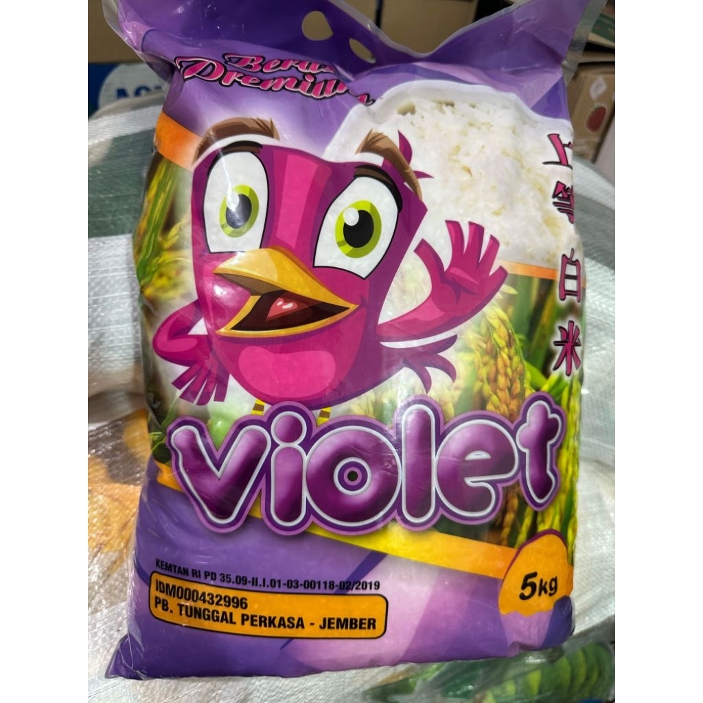 

Beras premium VIOLET 5kg(SATU PABRIK SAMA PIN PIN)