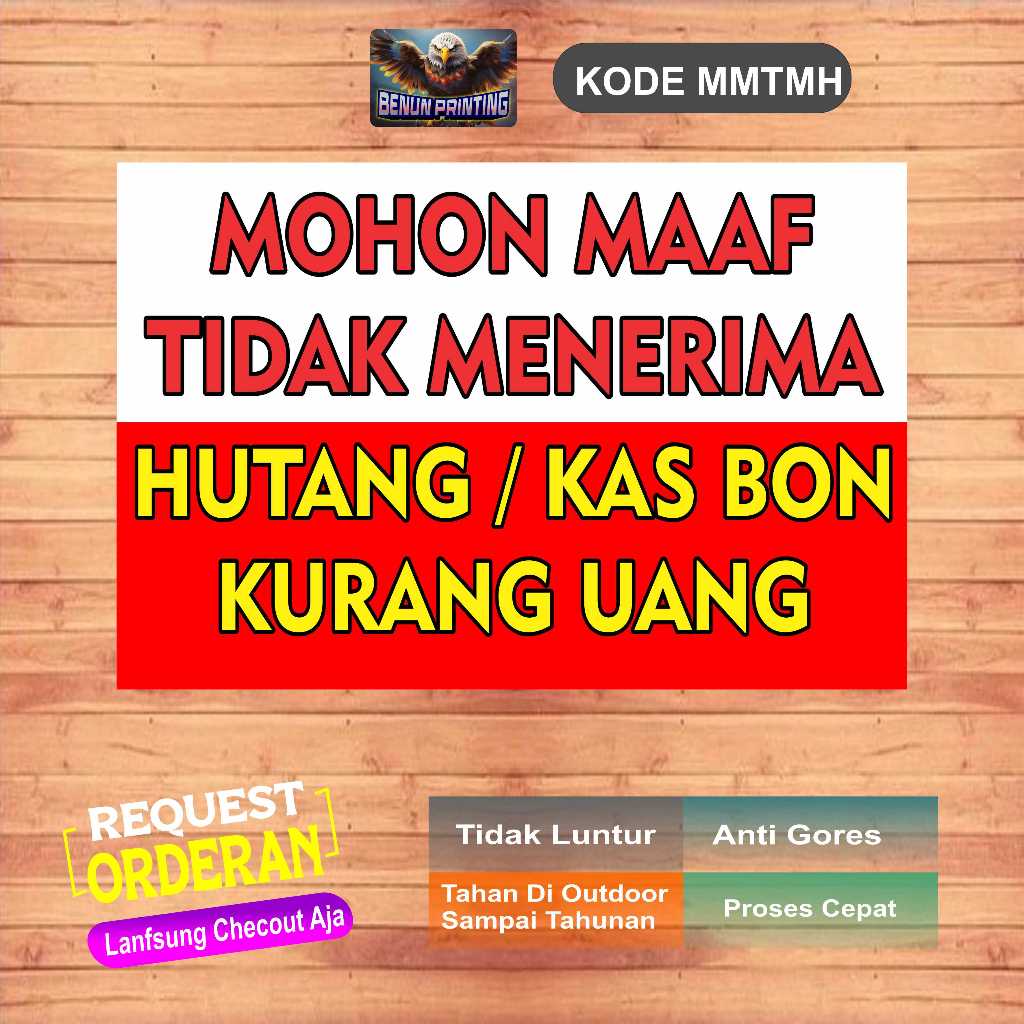 

STIKER BATAS SUCI + LAMINASI KODE MMTMH