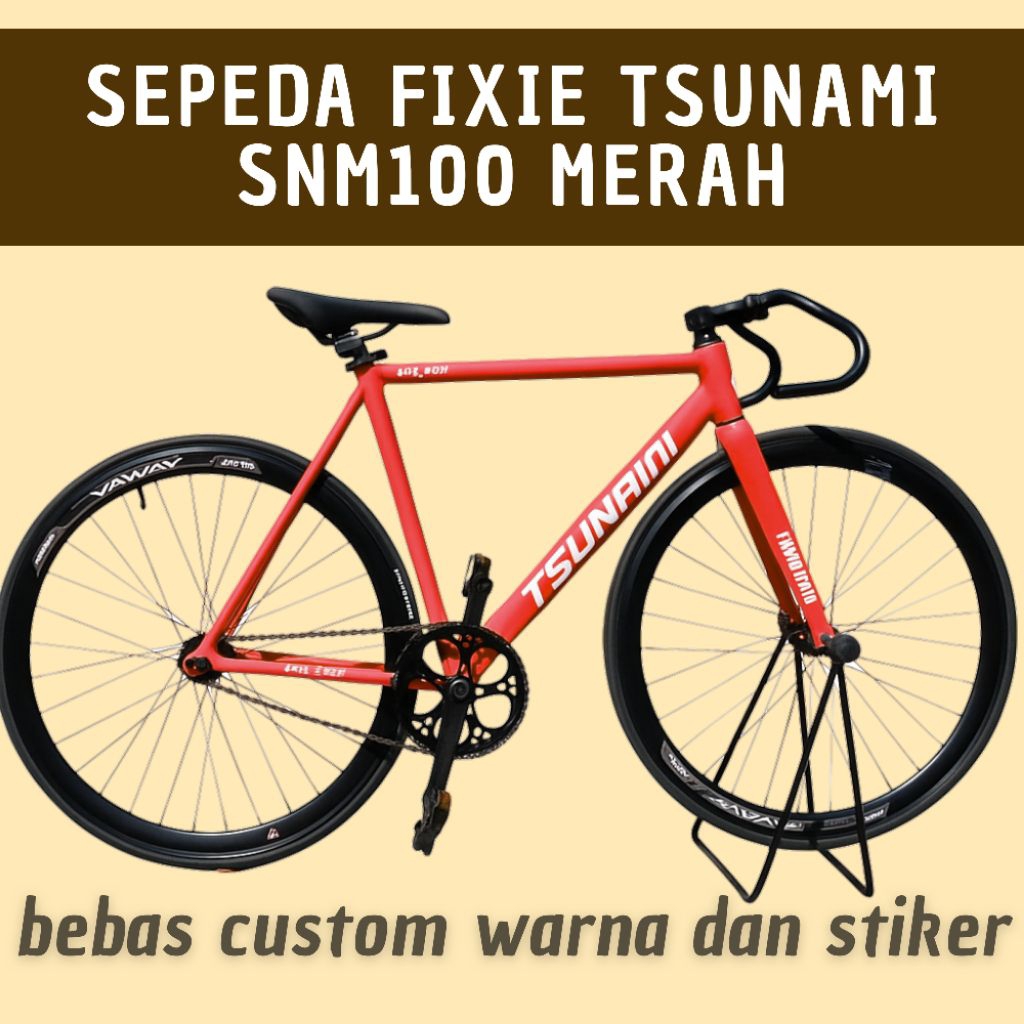 Sepeda Fixie Tsunami SNM100 Merah
