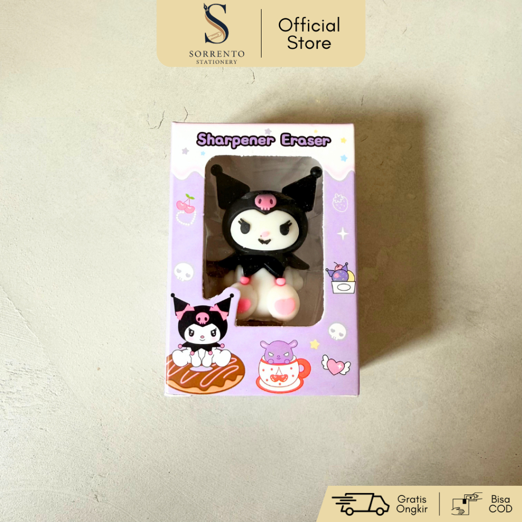 

Rautan & Penghapus 2 in 1 Kuromi - Serutan Meja Sanrio