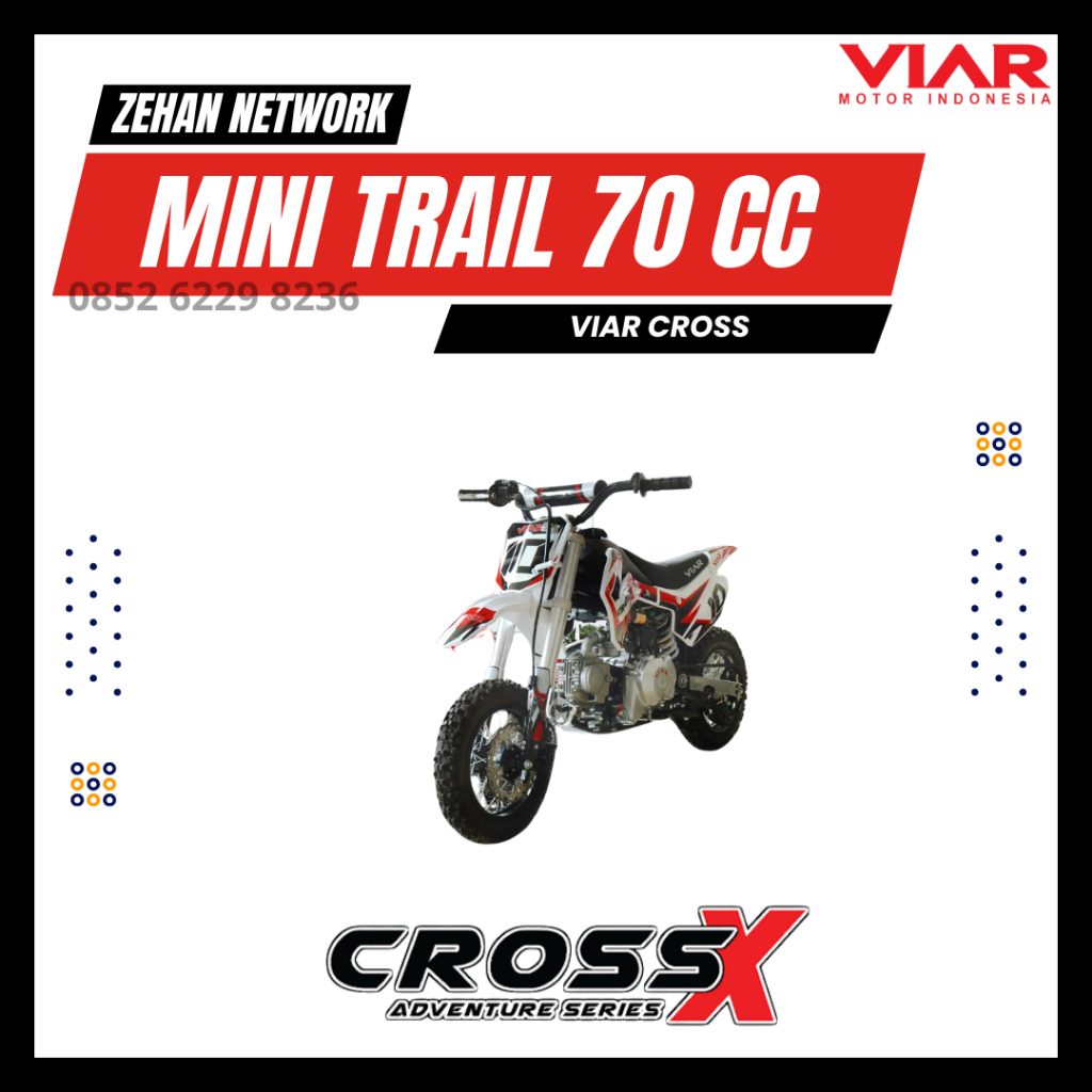 SEPEDA MOTOR MINI TRAIL CROS 70 CC VIAR NEW BERGARANSI