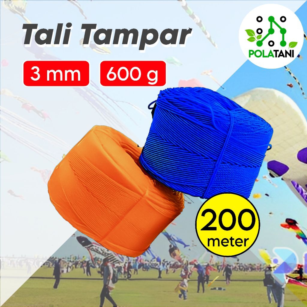 

Tali Tampar/Tambang 3 mm 1 Roll Panjang ±200 Meter Nilon A Plus Quality