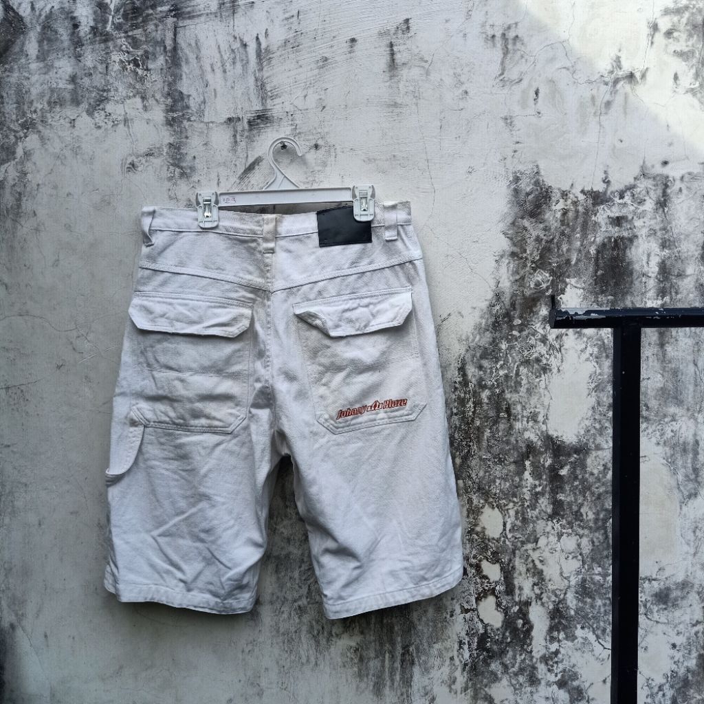 [BRAND] Johny blaze Y2K Big pocket Celana pendek putih