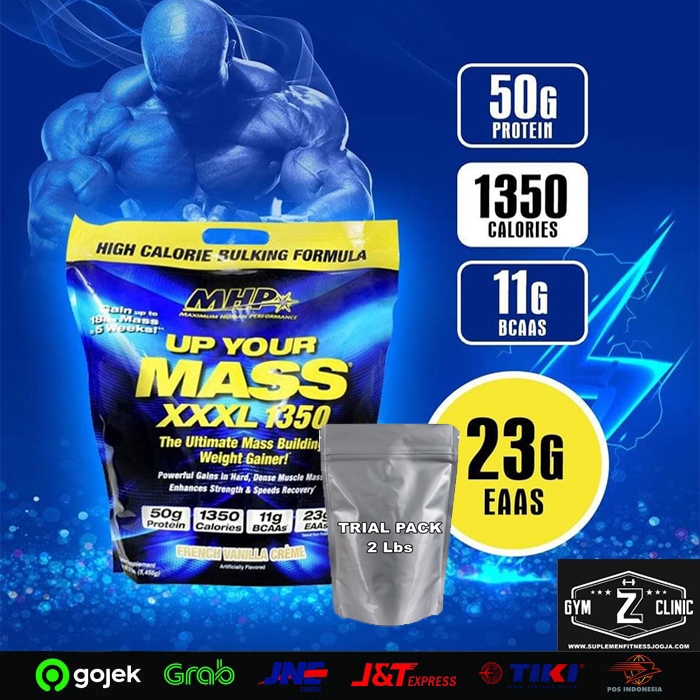 Suplemen Fitness MHP Up Your Mass XXXL 2 lb TRIAL PACK Weight Mass Gainer