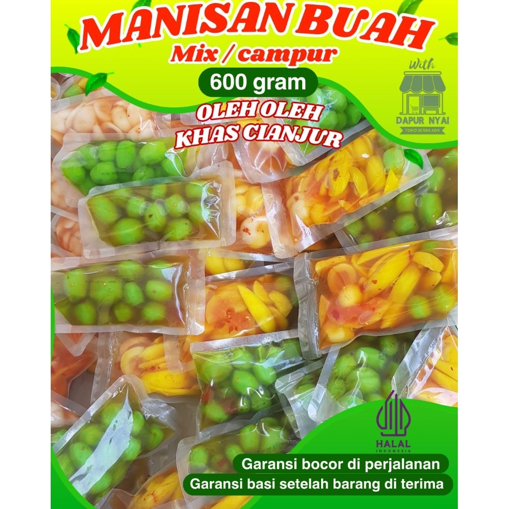 

600GR MANISAN BUAH ASINAN BUAH RUJAK BUAH KHAS CIANJUR MIX CAMPUR, MANGGA, PEPAYA, SALAH, BENGKOANG, ANGGUR BOGOR/CANAR, KEDONGDONG BANGKOK KEDONGDONG LOKAL MANIS DAN PEDAS
