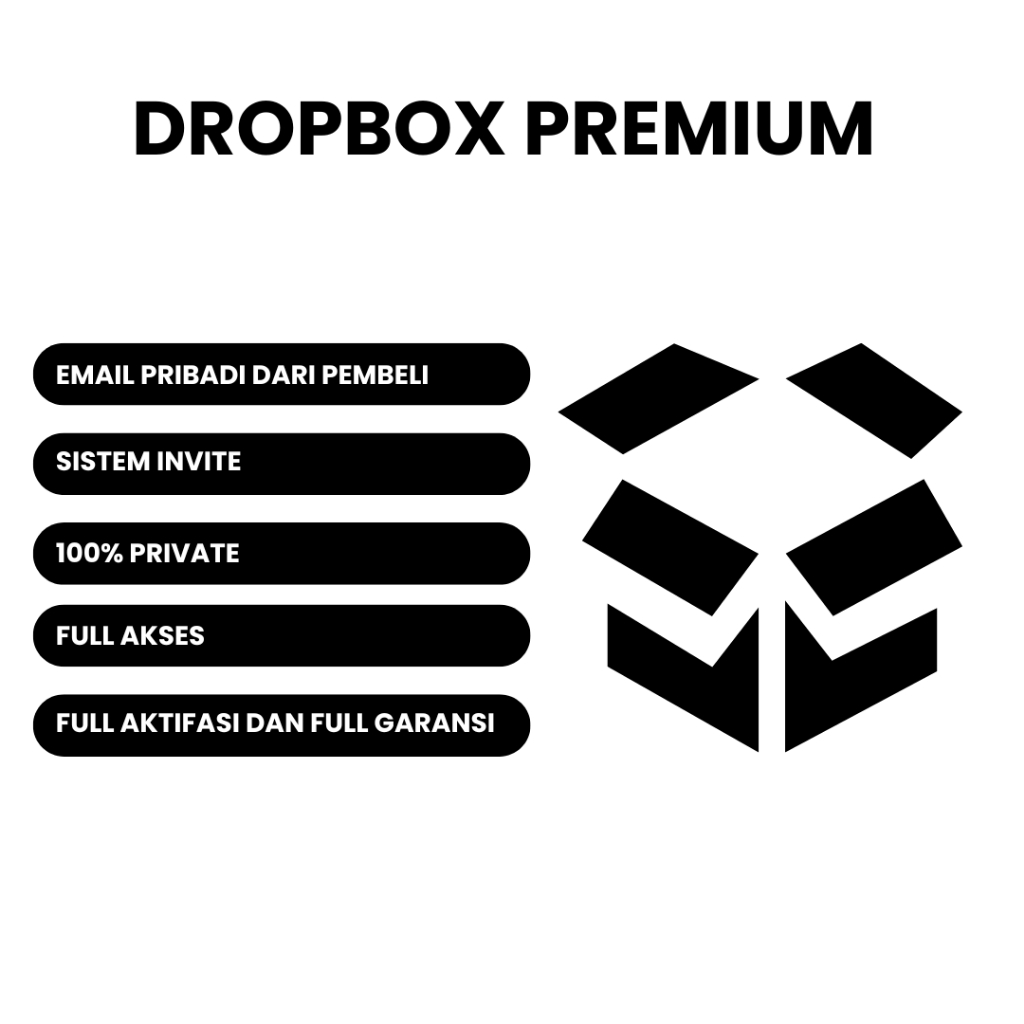 DROPBOX PREMIUM PRIVATE 2TB dan 5TB, FULL GARANSI PROSES CEPAT