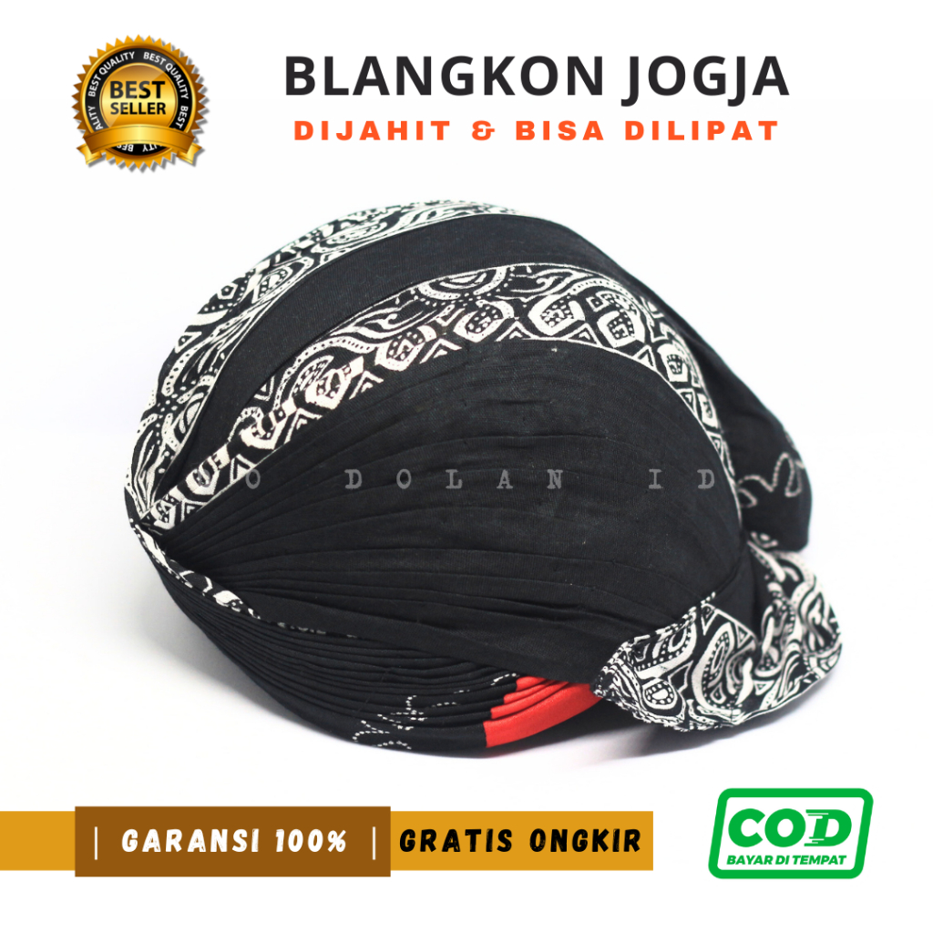 Blangkon Jogja Lipat Dewasa Motif Batik Etnik Dijahit