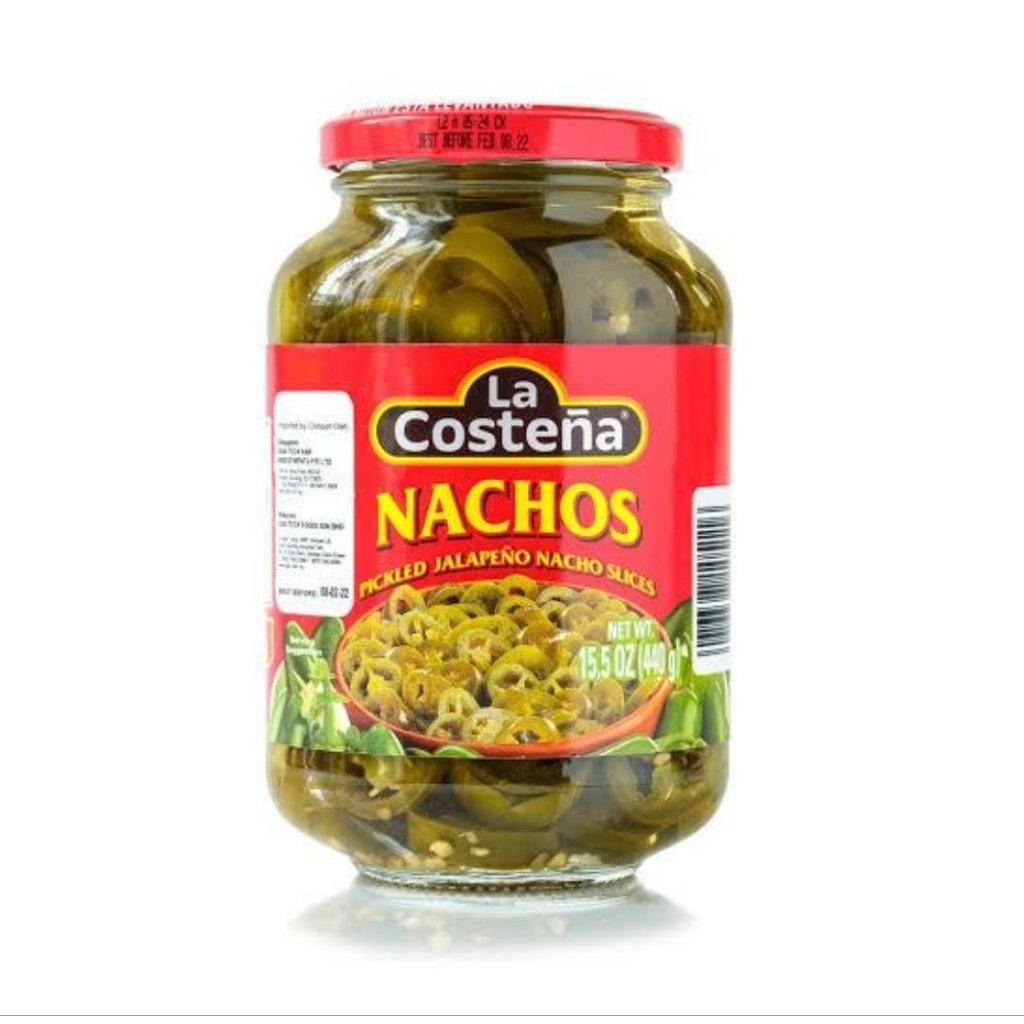 

la costena nachos pickled jalapeno slice 440 gr