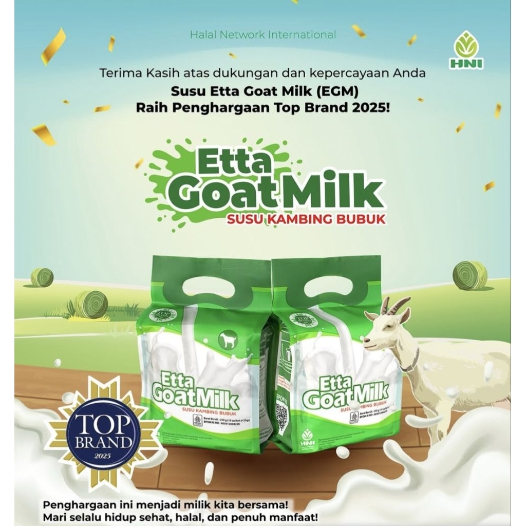 

[HNI OFFICIAL PANGLIMA YAMA] ETTA GOAT MILK SUSU KAMBING ETTAWA BUBUK ORIGINAL BERKHASIAT MENYEMBUHKAN ASMA DAN PENGGANTI ASI ASLI SUSU PERSENDIAN DAN TULANG SUSU KESEHATAN