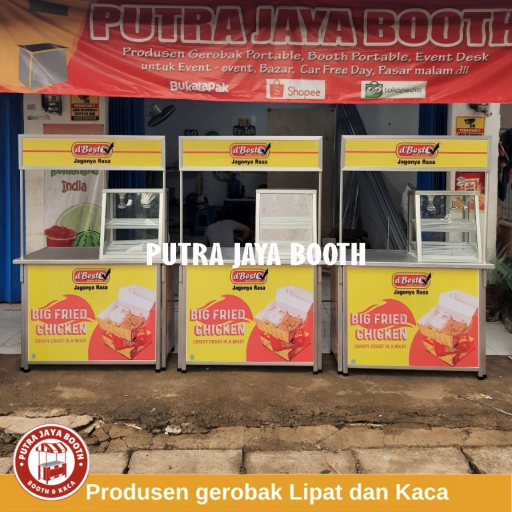 Booth Portable Bergambar Etalase Gorengan