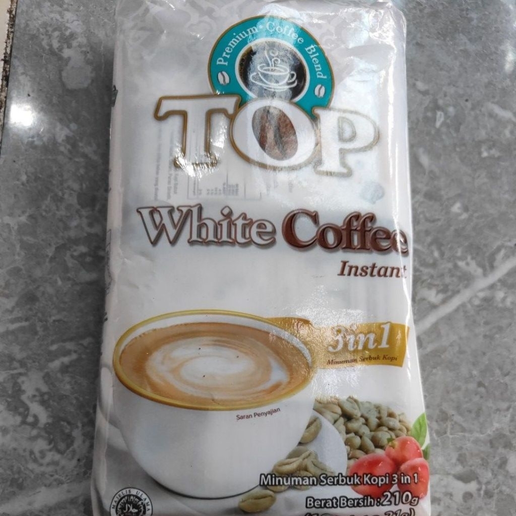 

Top white coffee kopi white isi 10 rencengan atw pack top coffee