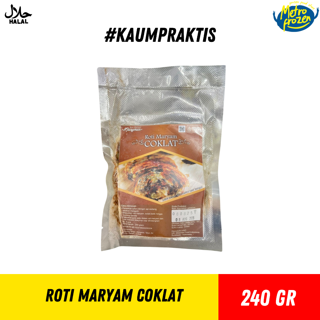 

Roti Maryam Coklat 240gr //roti maryam rasa coklat //lempeng arab rasa coklat