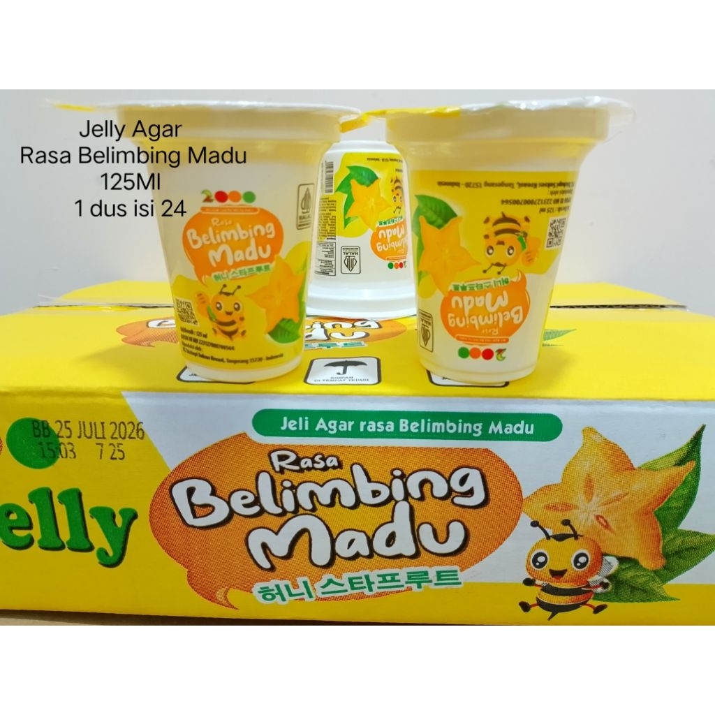 

Jelly Agar Rasa Belimbing Madu 125ml 1 dus isi 24 Exp 2026 Best Seller