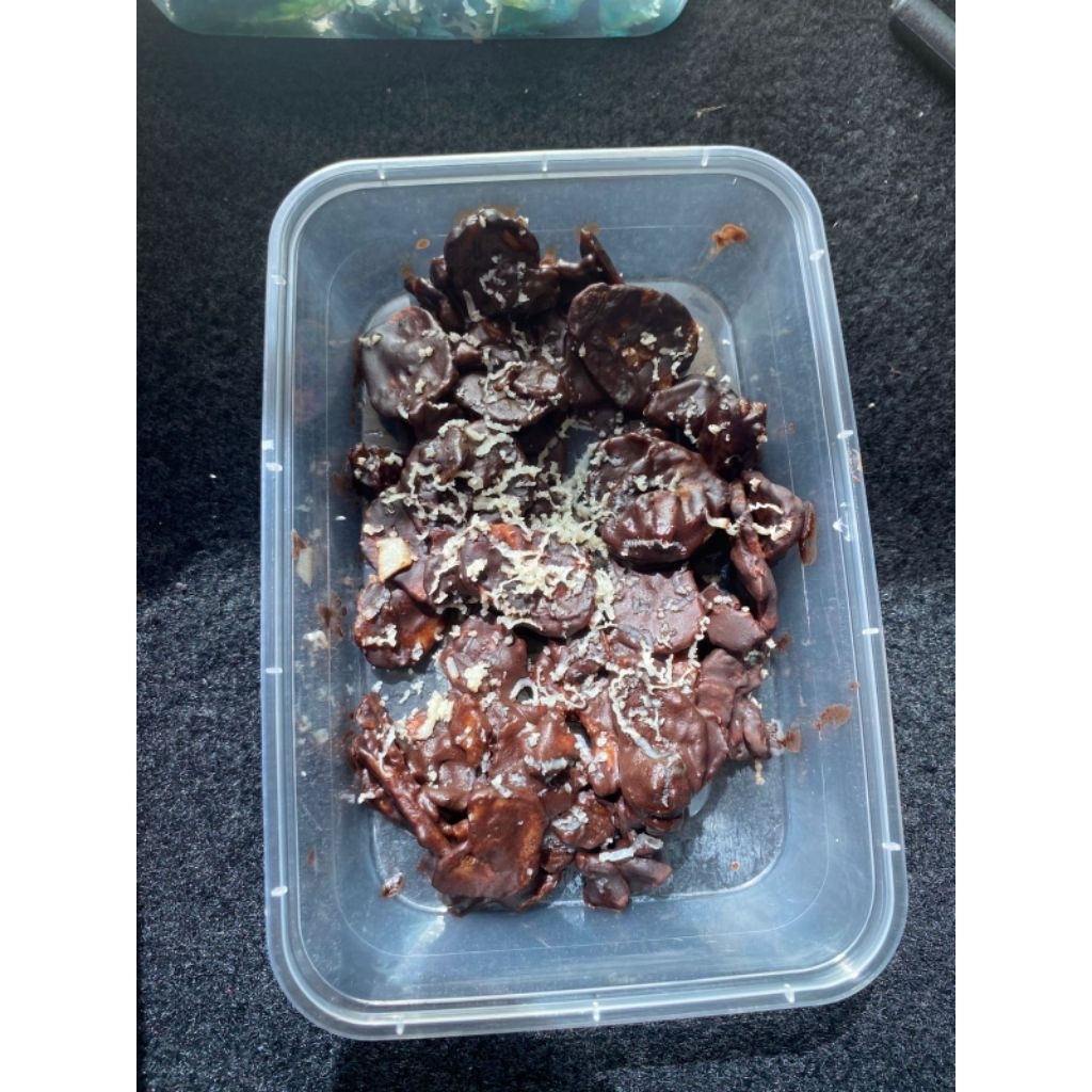 

kripik pisang lumer rasa coklat
