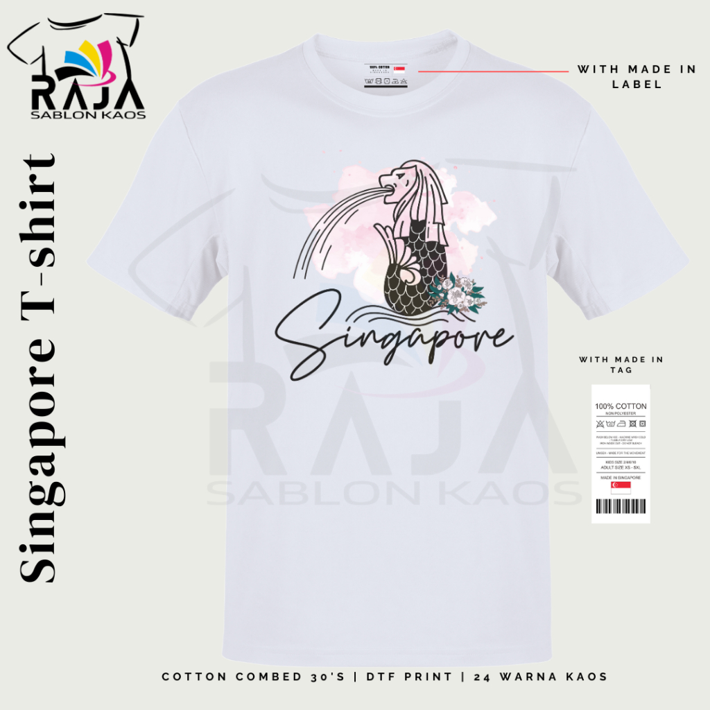 Baju Souvenir Negara Singapore  Kaos Oleh-oleh Negara Singapore Type 18
