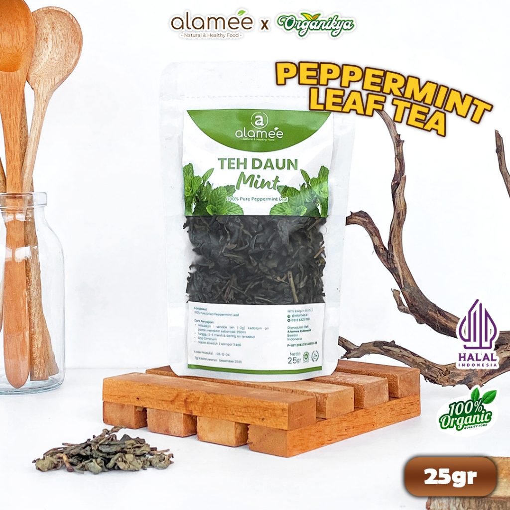 

ALAMEE Peppermint Tea Teh Daun Mint Organik Pappermint Papermint Kering Dried 25gr organikya