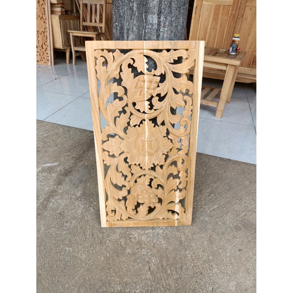 ukiran kayu ornamen ukir loster roster ukir pajangan hiasan dinding dekorasi kayu kusen pintu boven 