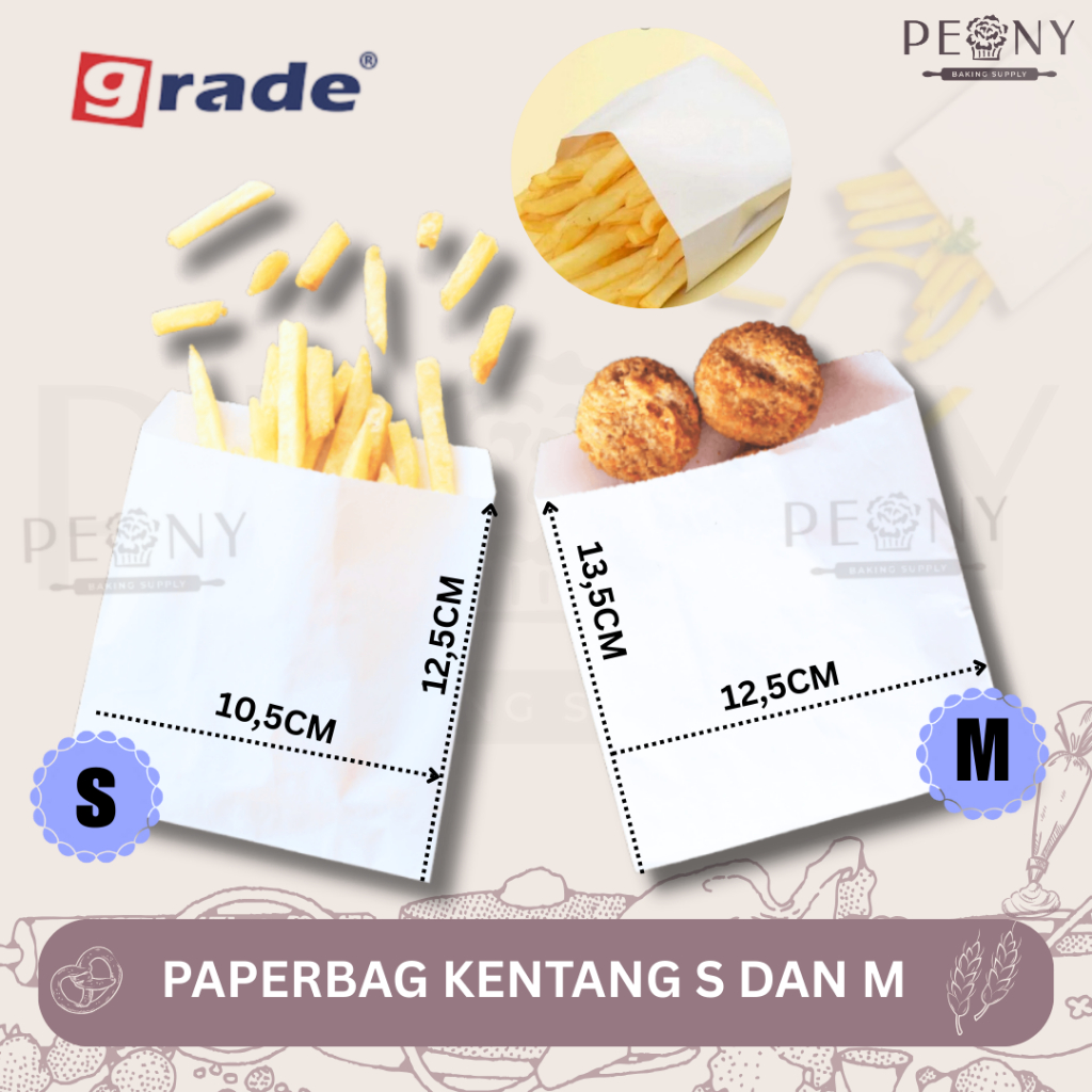 

PAPERBAG KENTANG S DAN M/PAPERBAG KRAFT BROWN DAN WHITE