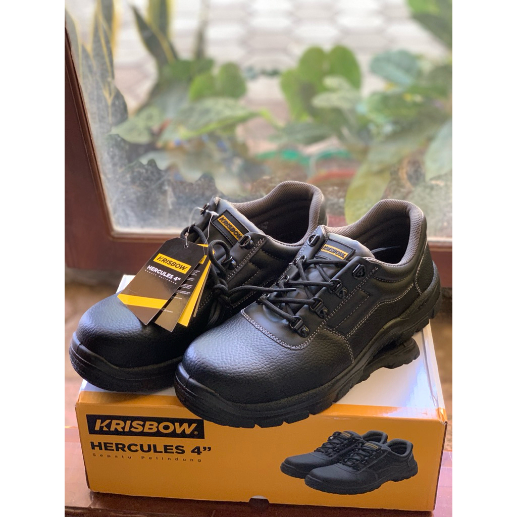 Sepatu Safety Krisbow ARGON 4" || Safety Shoes Ukuran 43 || Anti Slip Sepatu Keselamatan Kerja